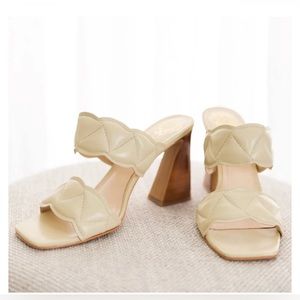 Vince Camuto Renneya womens Heeled Sandal, Color Bone, Size 6